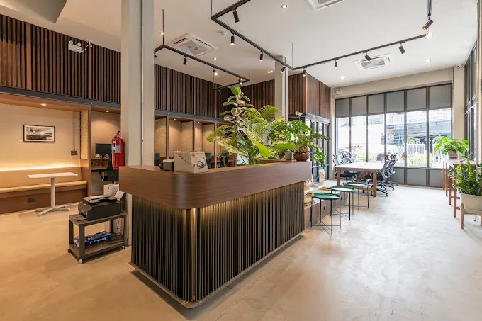 nterior of Alt_ coworking space in Chiang Mai with desks and shared work areas